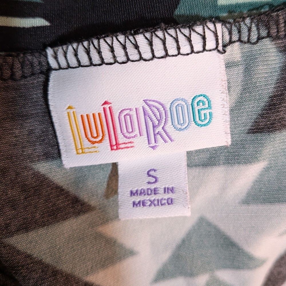 Whimsigoth Boho Western RetroGlam  Artsy Geometric Black Teal Green S Maxi Skirt - Picture 7 of 10